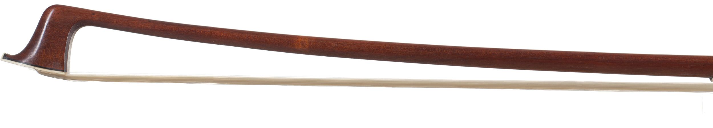 A silver-mounted violin bow by Louis Morizot — head