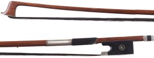 A silver-mounted violin bow by Gerhard Walter Renz, Germany — head and frog