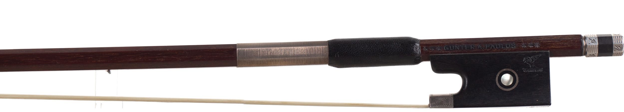 A silver-mounted violin bow by Günter A. Paulus, Germany — frog