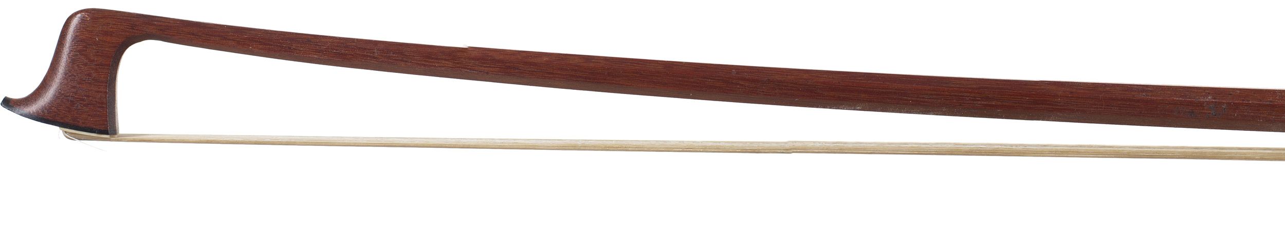 A silver-mounted violin bow by H. R. Pfretzschner, Germany — head