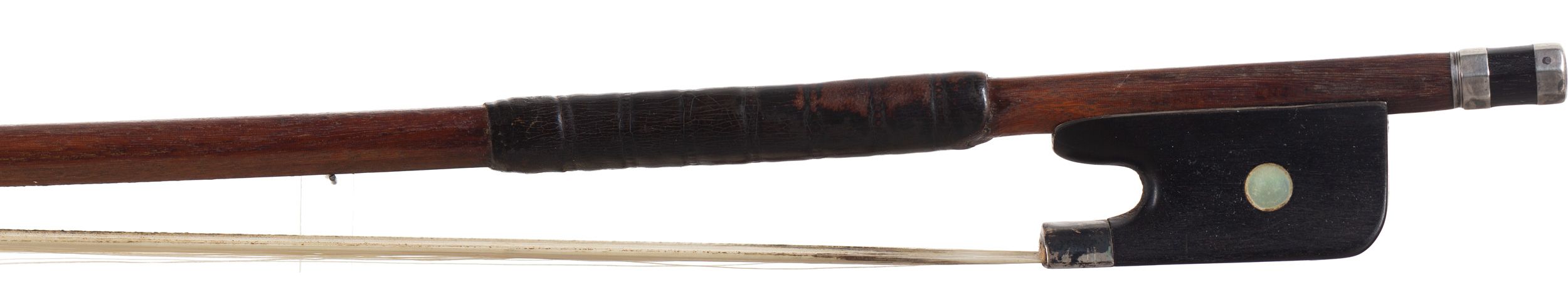A silver-mounted cello bow by Gerhard Walter Renz, Germany — frog