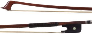 A silver-mounted cello bow by Gerhard Walter Renz, Germany — head and frog