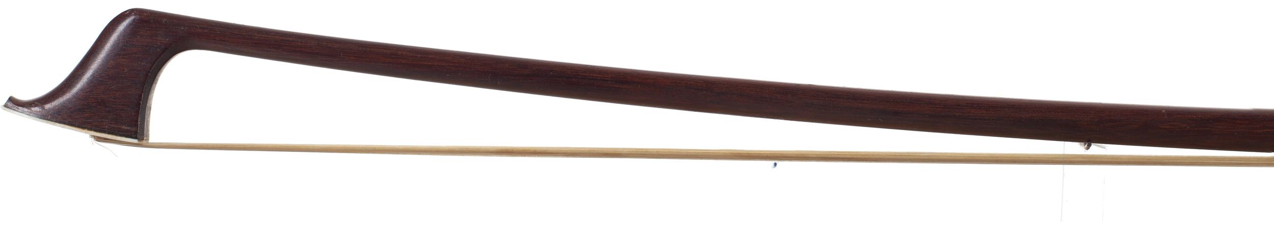 A nickel-mounted cello bow by E. W. Zöphel, Germany — head