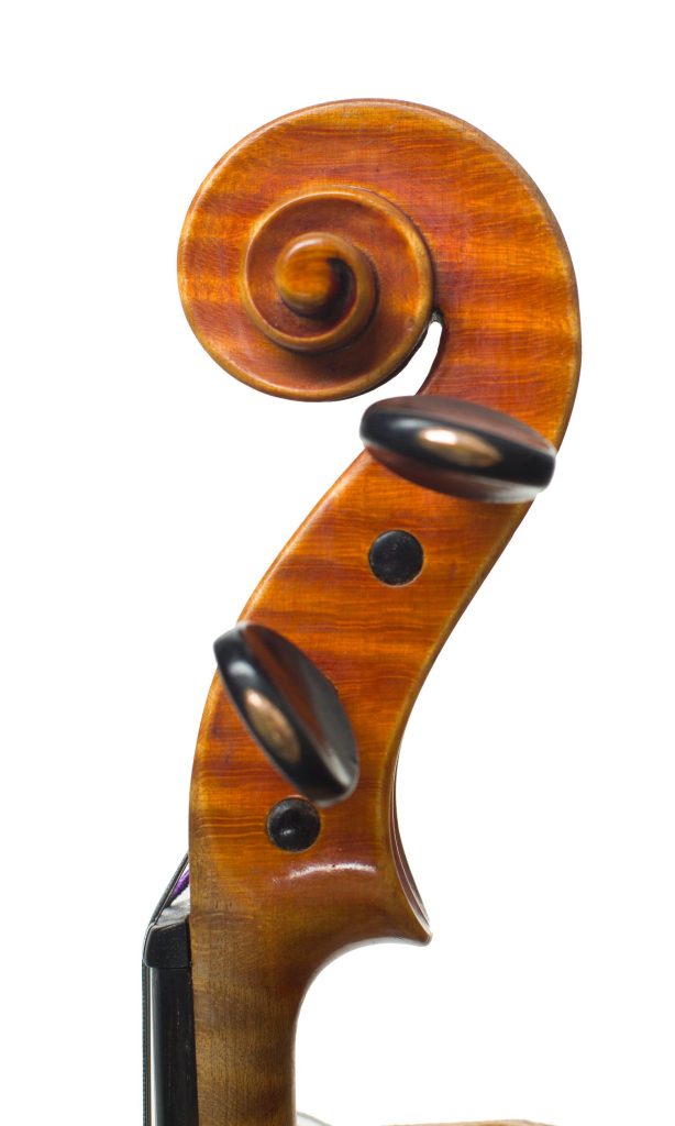 Violin by Piero Parravicini, Milan, 1931 — scroll