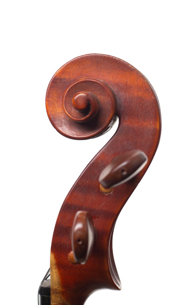 Violin by Piero Parravicini, Milan, 1957 — scroll