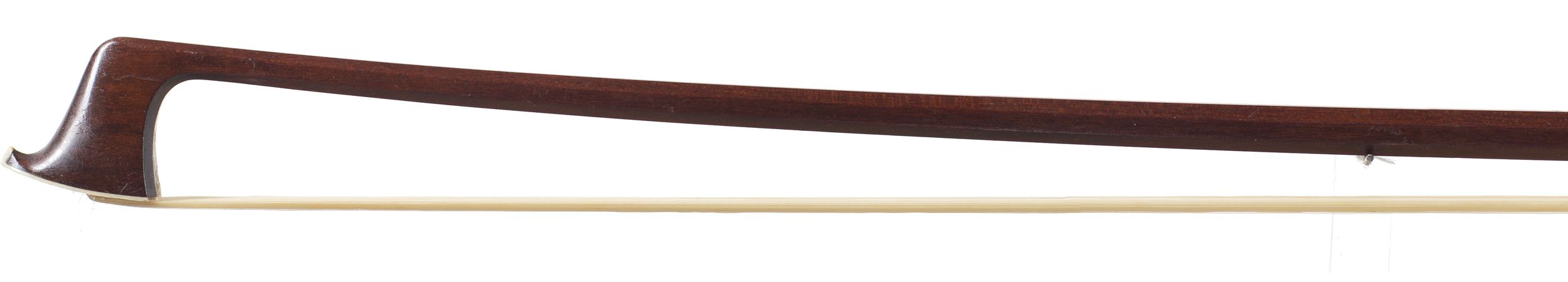 A silver-mounted violin bow by R. Weichold, Dresden — head