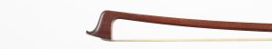 A silver-mounted violin bow by Arthur Bultitude — head and frog