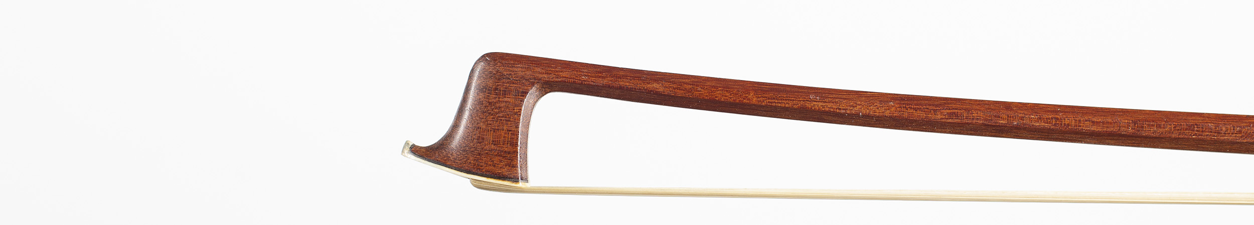 A silver and ivory-mounted violin bow by Roderich Paesold — head