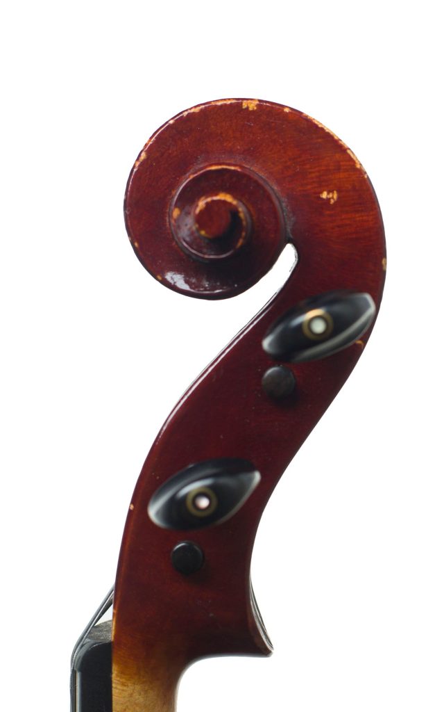Viola by Paul Harrild, Newark, 1983 — scroll