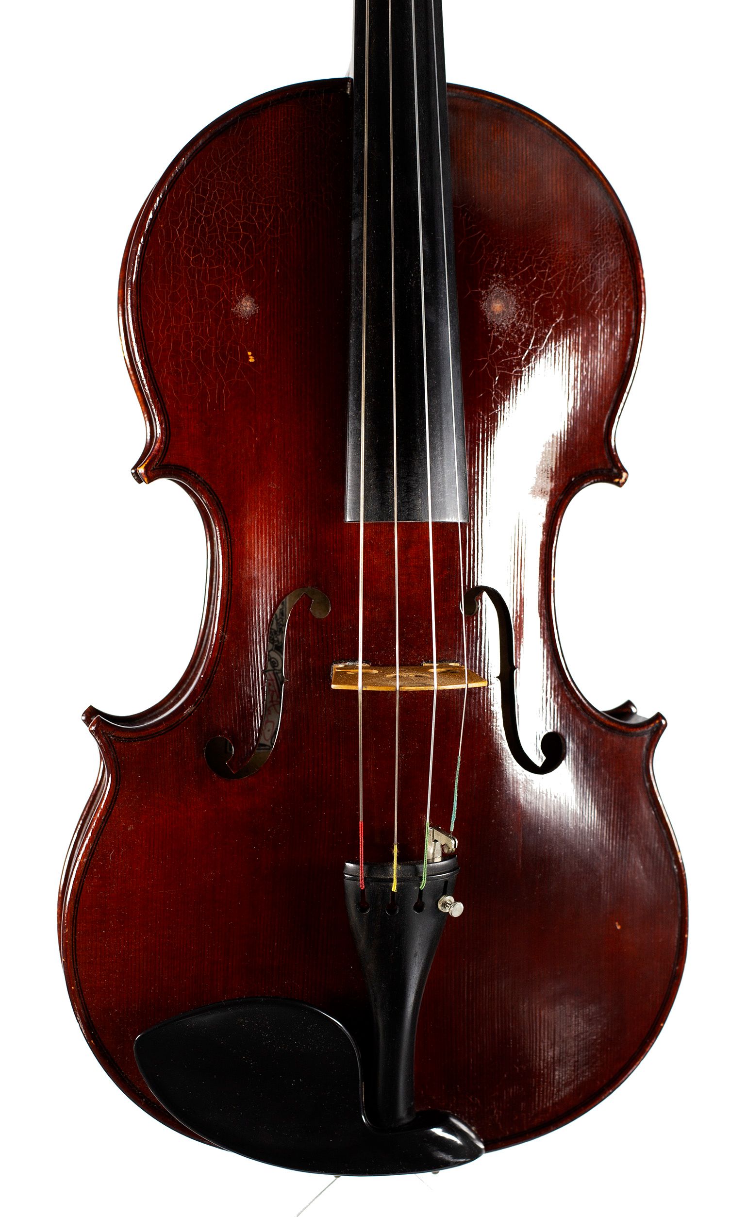 Viola by Paul Harrild, Newark, 1983 — angled view, 10°