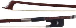 A silver-mounted cello bow by Kurt Dolling, Germany — head and frog