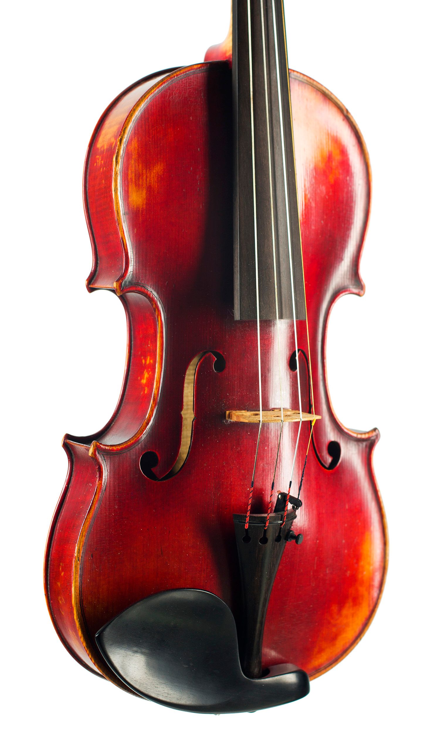 Violin by Alexandre Delanoy, Bordeaux, 1914 — angled view, 30°