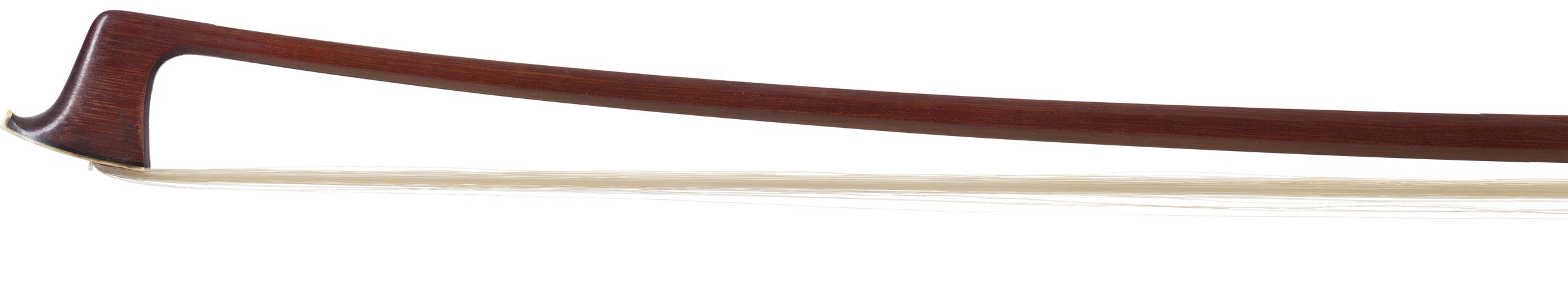A silver-mounted violin bow by August Rau, Germany — head