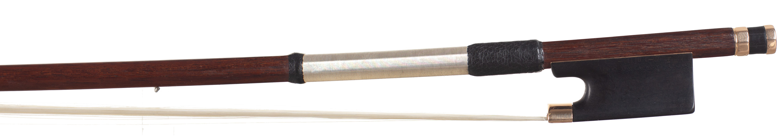 A gold-mounted violin bow by Nicholas Simon, 1850 — frog