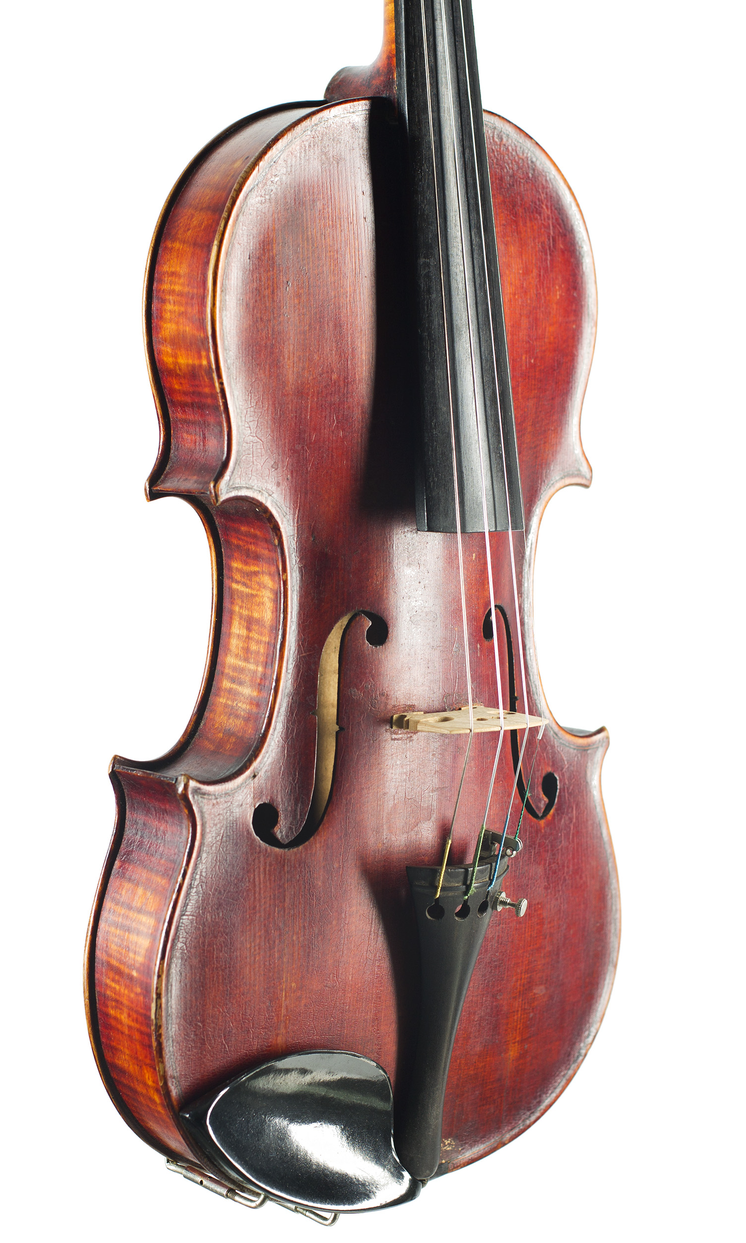 A violin by Frederick G. Vallance, Detroit, circa 1920 — angled view, 40°