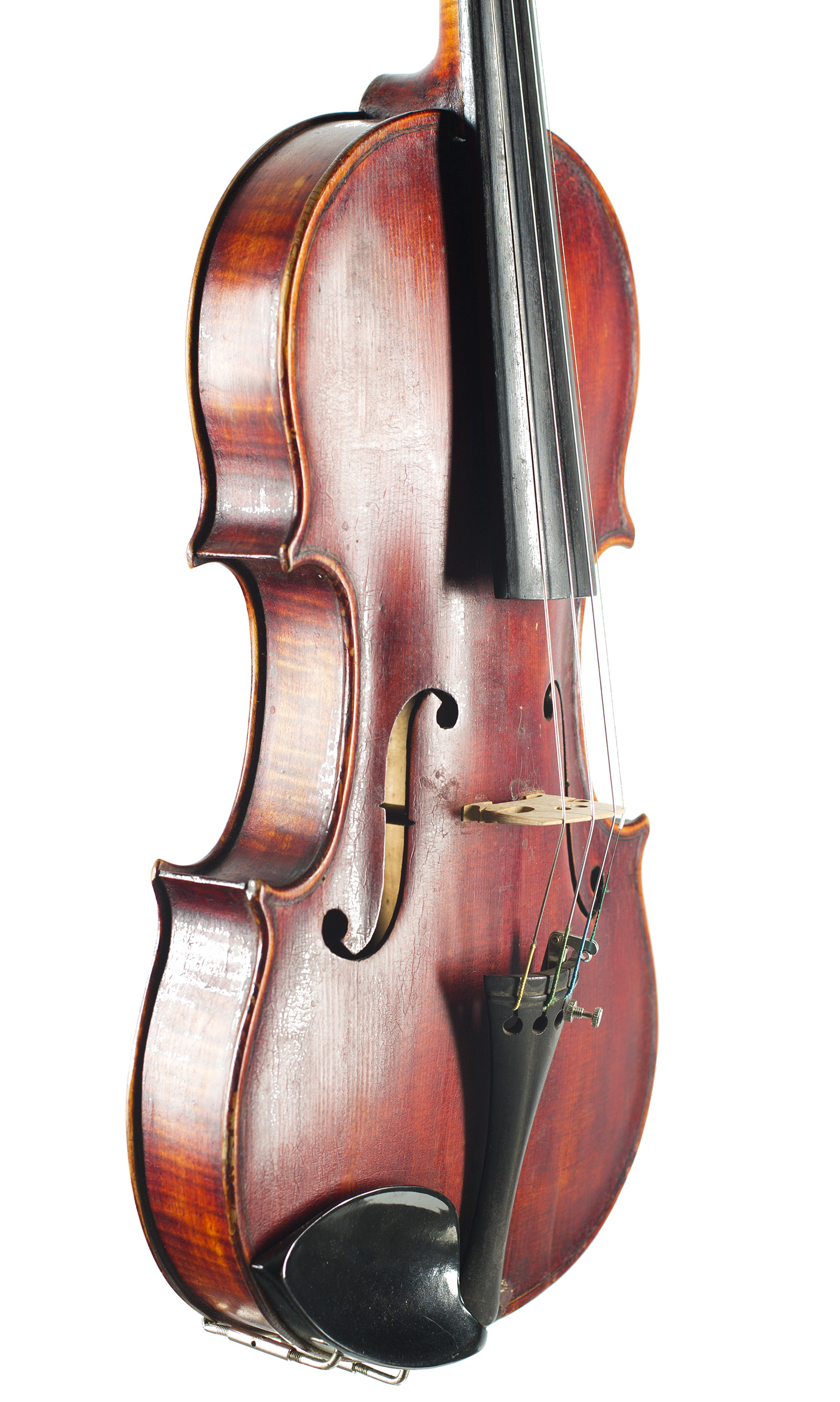 A violin by Frederick G. Vallance, Detroit, circa 1920 — angled view, 50°