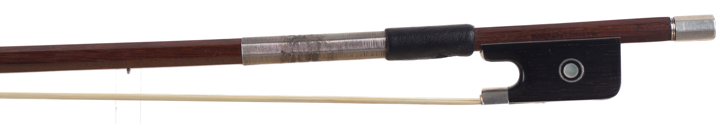 A silver-mounted violin bow by Roger Millant, Paris — frog