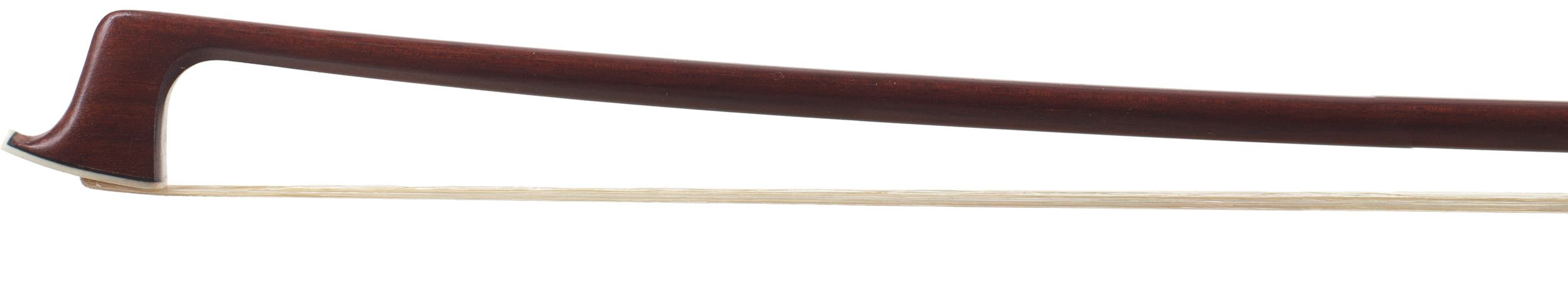 A nickel-mounted viola bow by K. Hofner — head