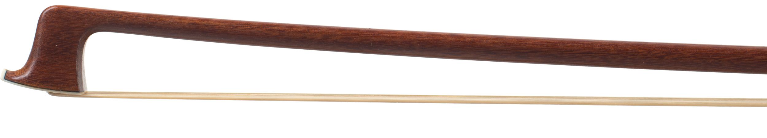 A nickel-mounted viola bow by W. E. Dorfler — head