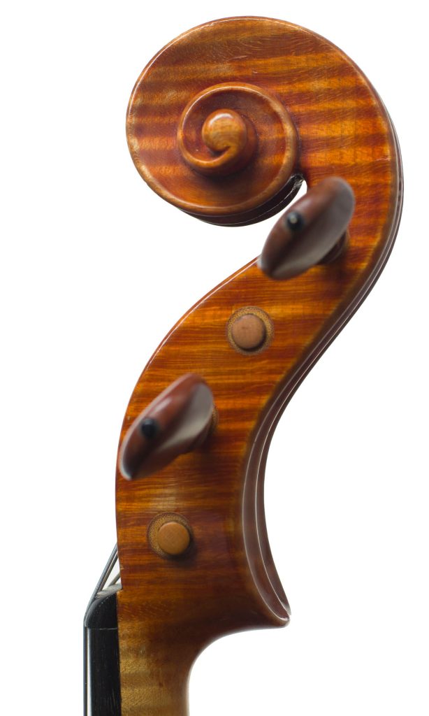 Viola by W. H. van Leeuwen, Scheveningen, 1977 — scroll