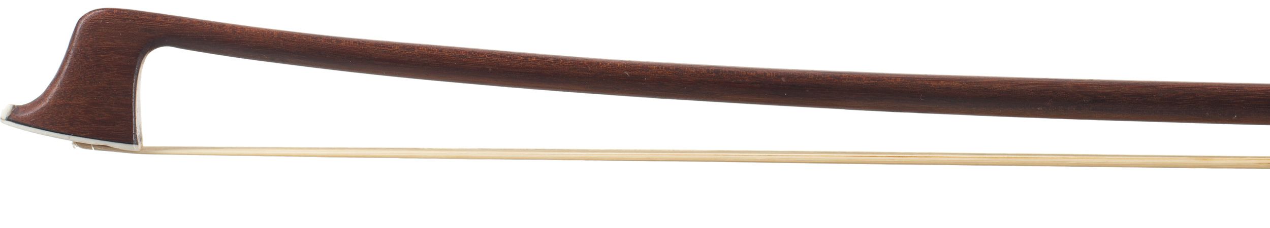 A silver-mounted violin bow by Hermann W. Prell — head