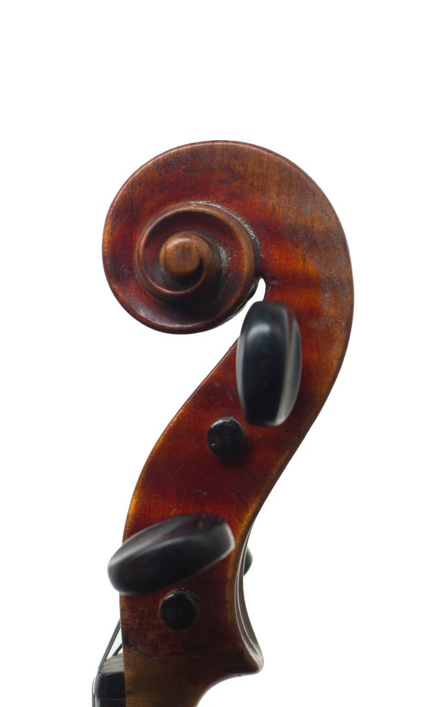 Violin by Max Möller, Amsterdam, 1914 — scroll