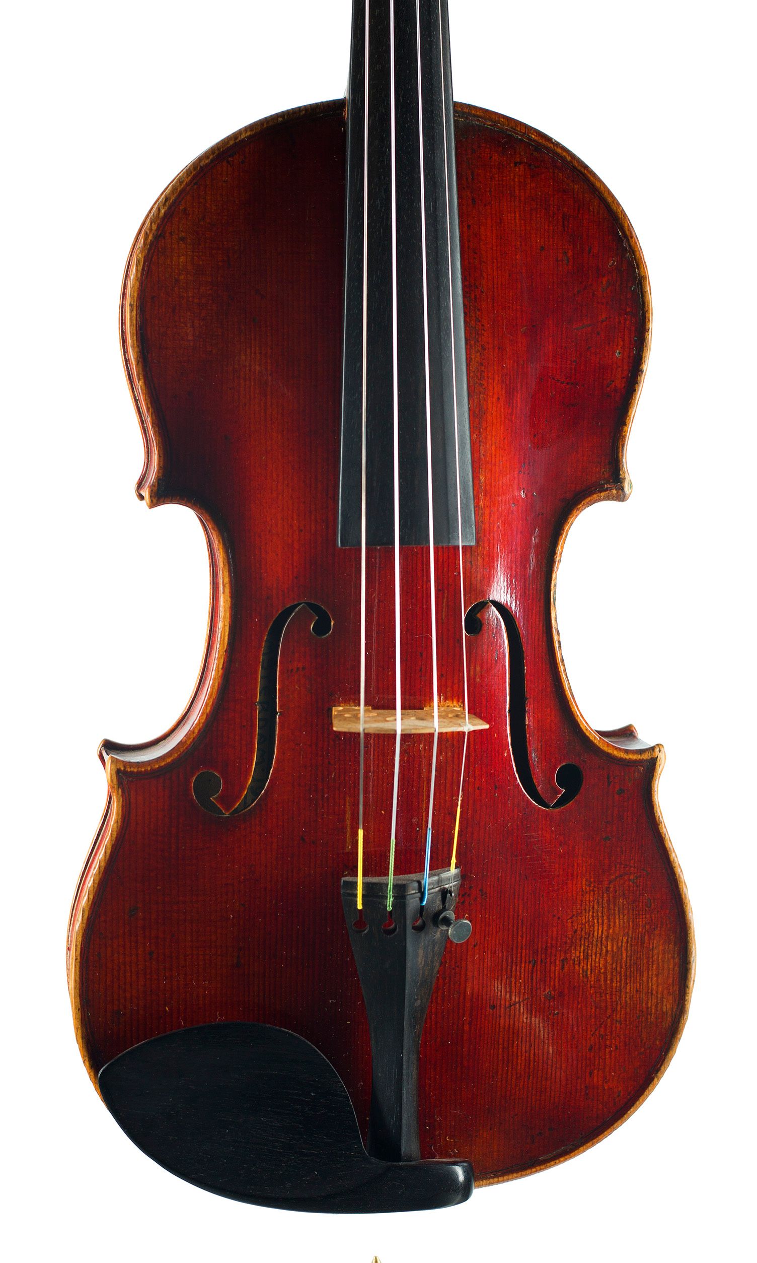 Violin by Max Möller, Amsterdam, 1914 — angled view, 10°