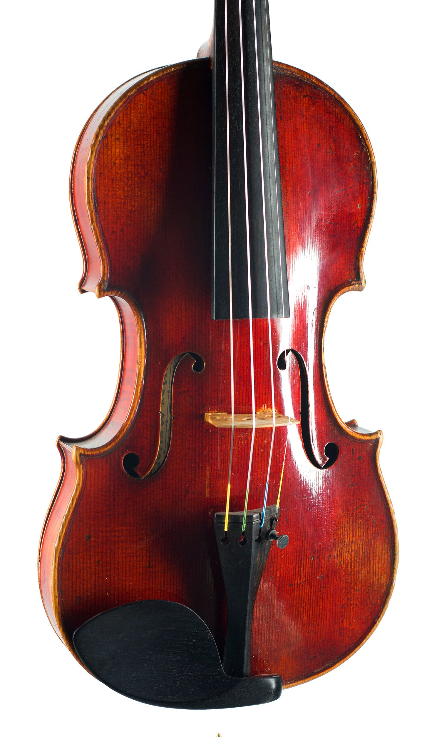 Violin by Max Möller, Amsterdam, 1914 — angled view, 20°