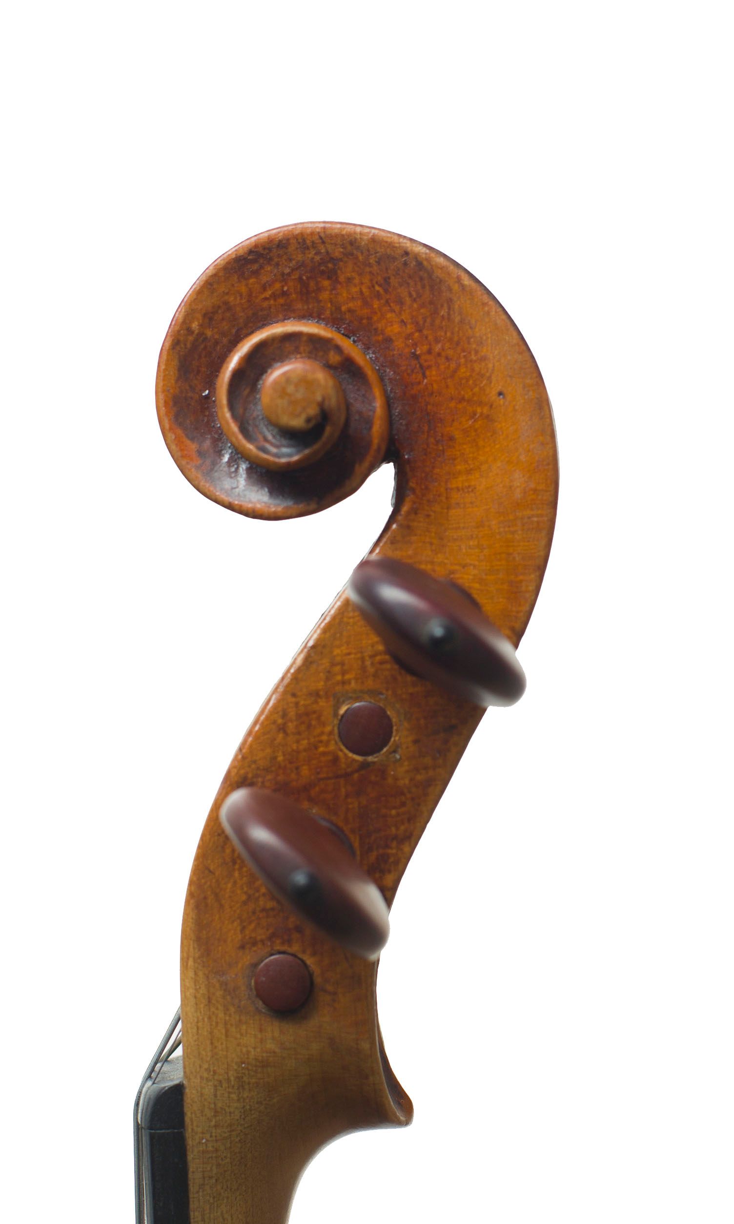 Violin by Ferdinand Gagliano, Naples, circa 1756 — scroll