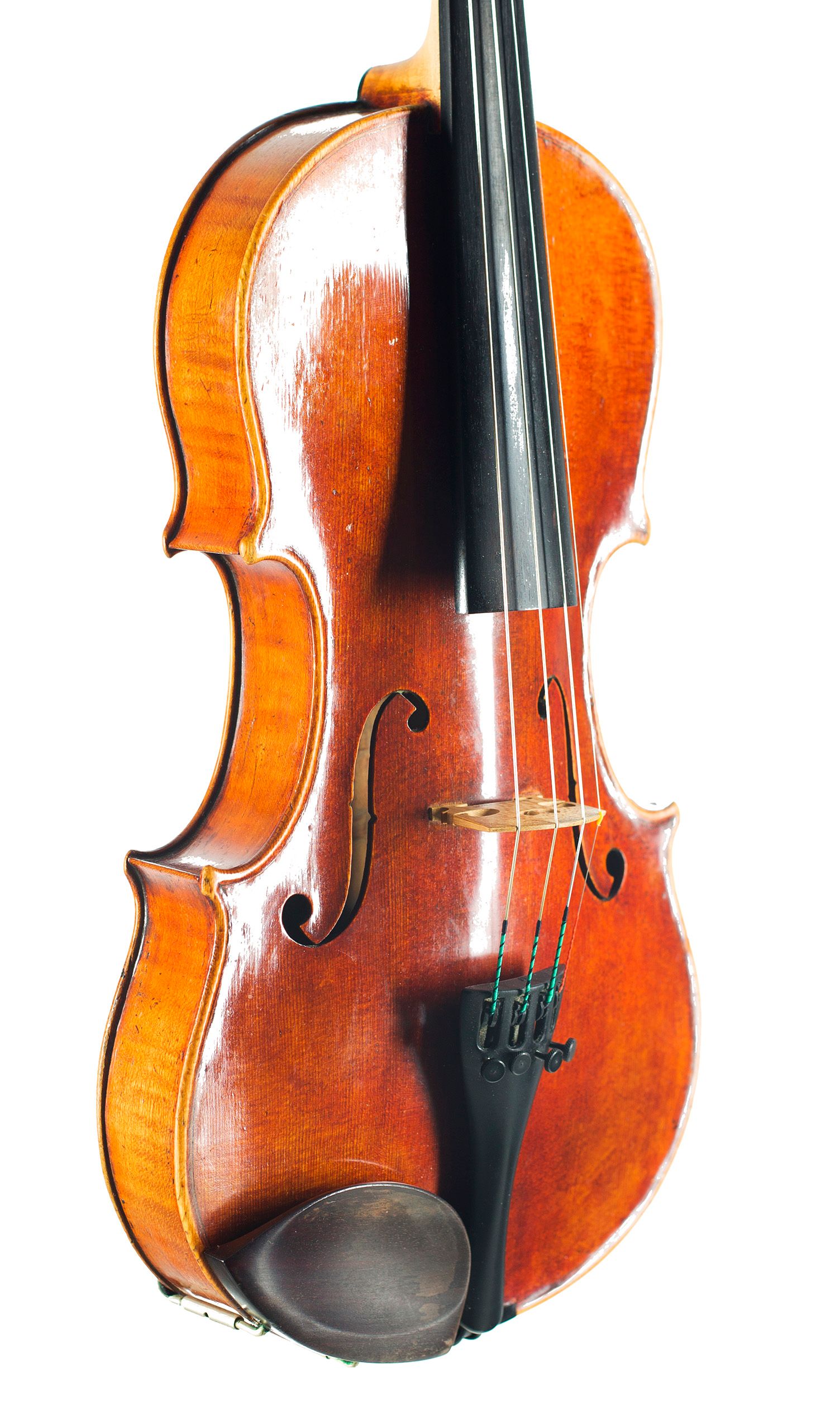 Violin by Ferdinand Gagliano, Naples, circa 1756 — angled view, 40°