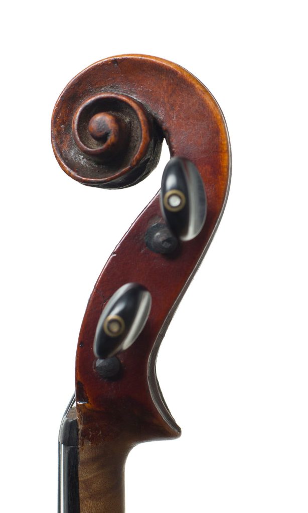Violin by Francesco Maurizi, Appignano, 1850 — scroll