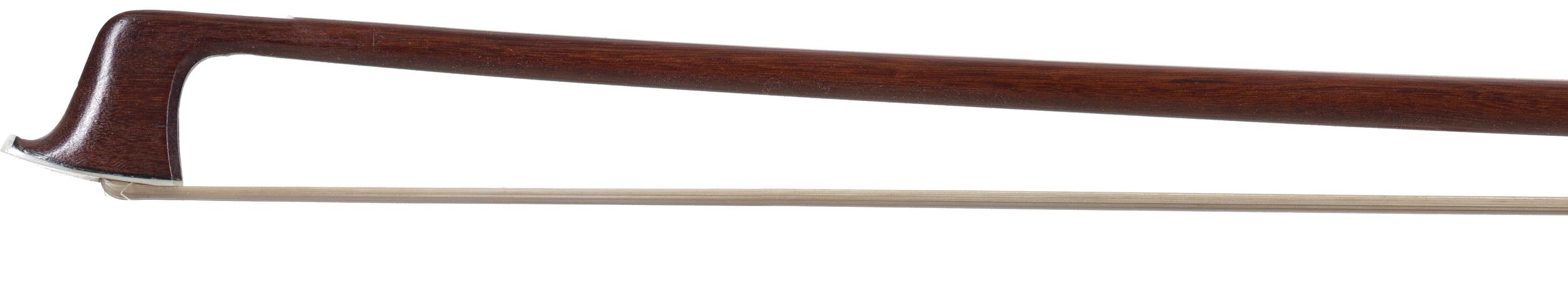 A silver-mounted violin bow by Albert Nürnberger, Germany — head