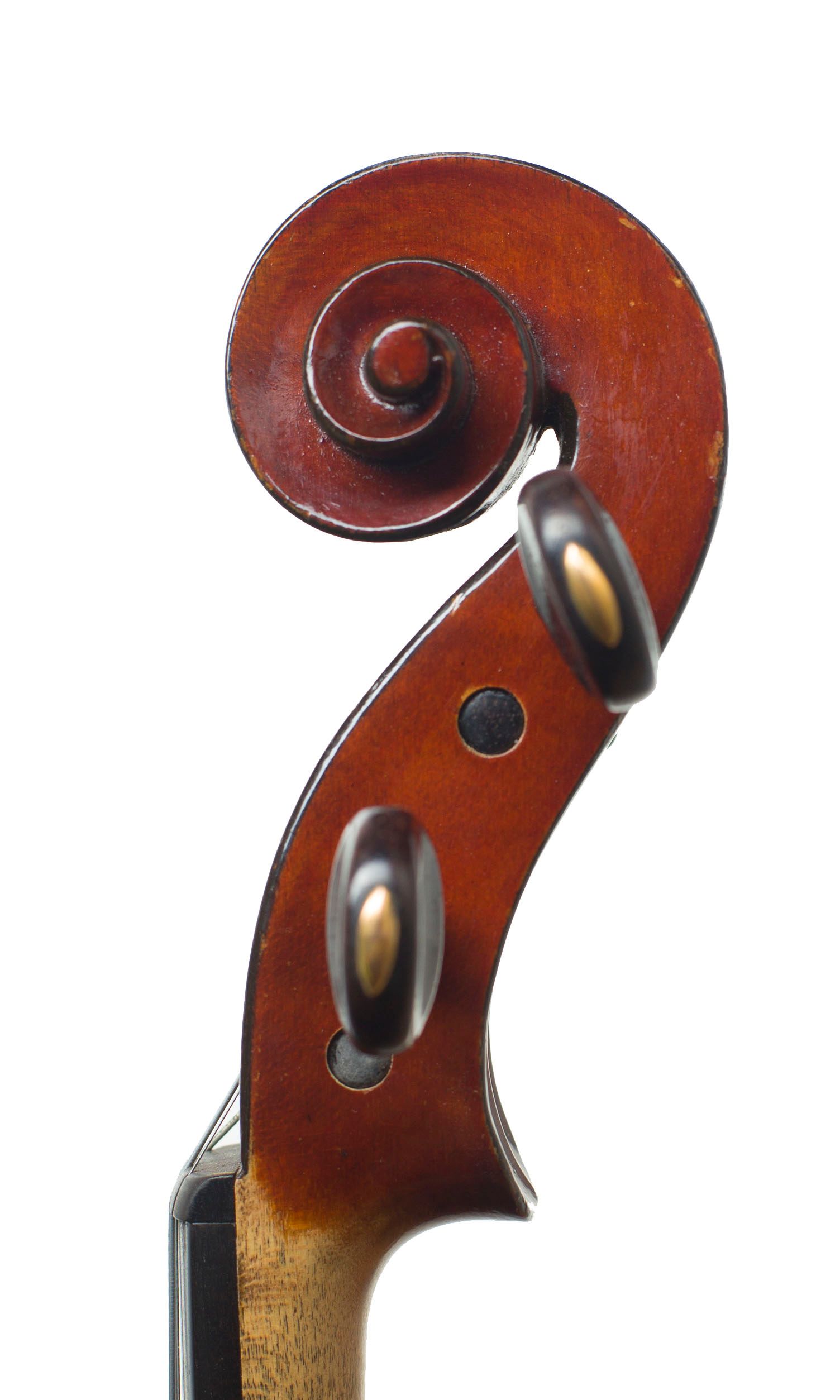 Violin, Workshop of Charles Collin-Mézin fils, Paris, circa 1930 — scroll