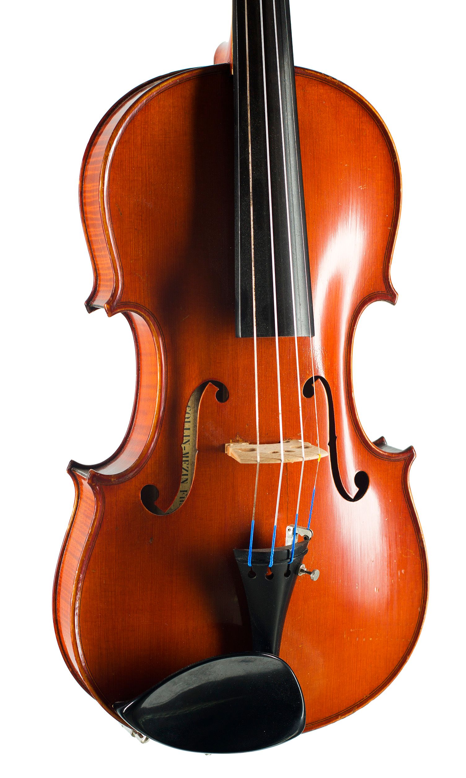 Violin, Workshop of Charles Collin-Mézin fils, Paris, circa 1930 — angled view, 20°