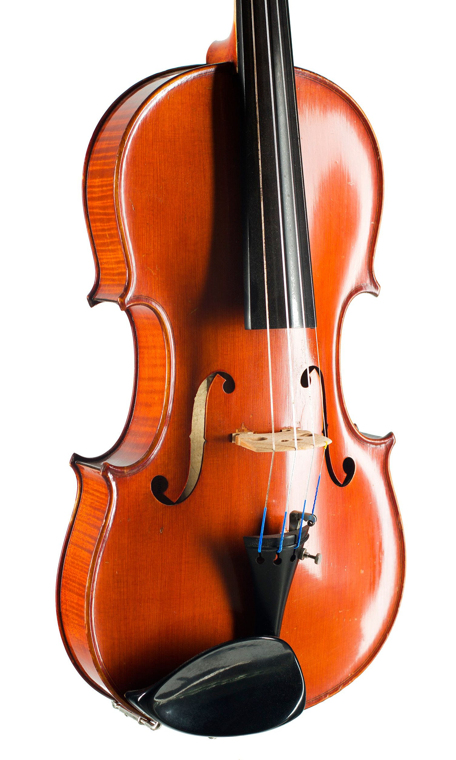 Violin, Workshop of Charles Collin-Mézin fils, Paris, circa 1930 — angled view, 30°
