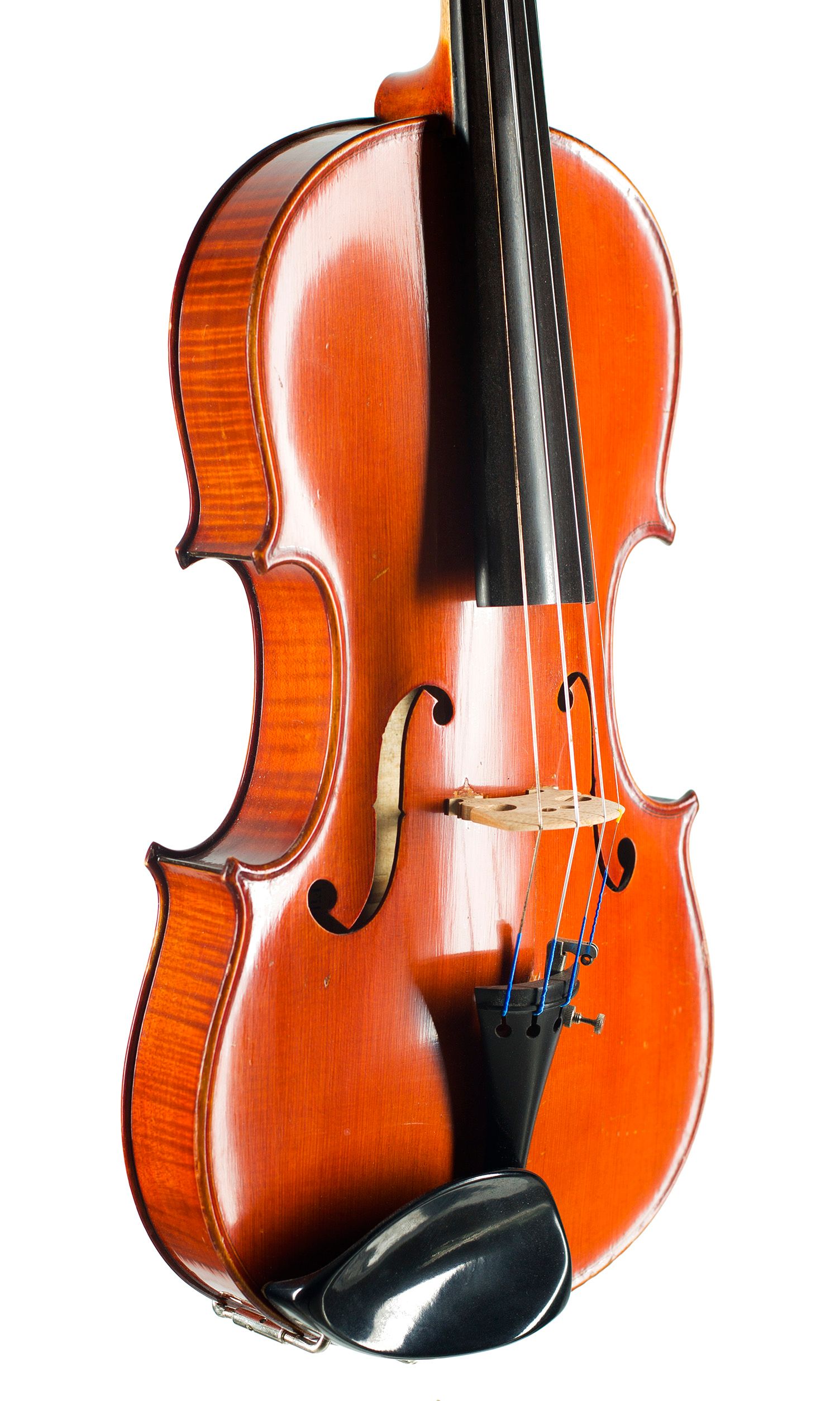 Violin, Workshop of Charles Collin-Mézin fils, Paris, circa 1930 — angled view, 40°
