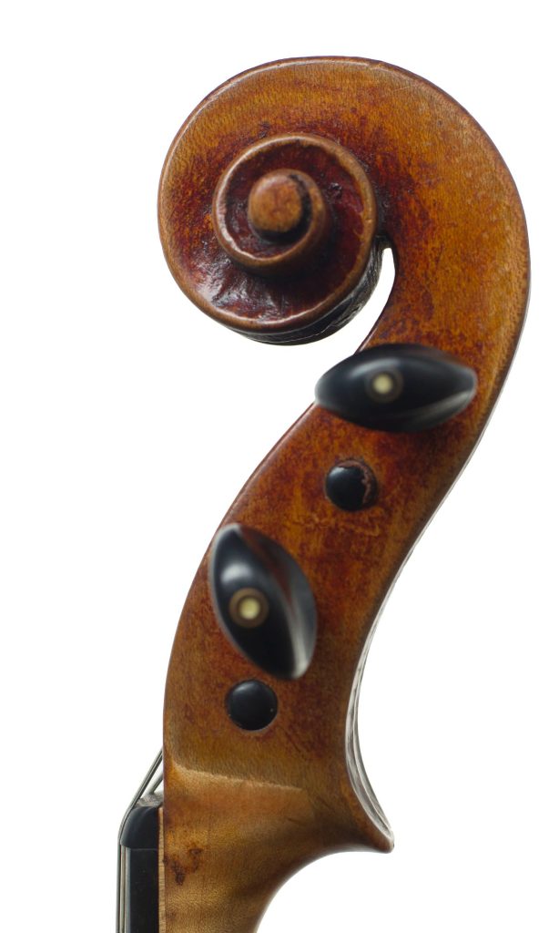 Viola by Otto Erdesz, Budapest, 20th Century — scroll