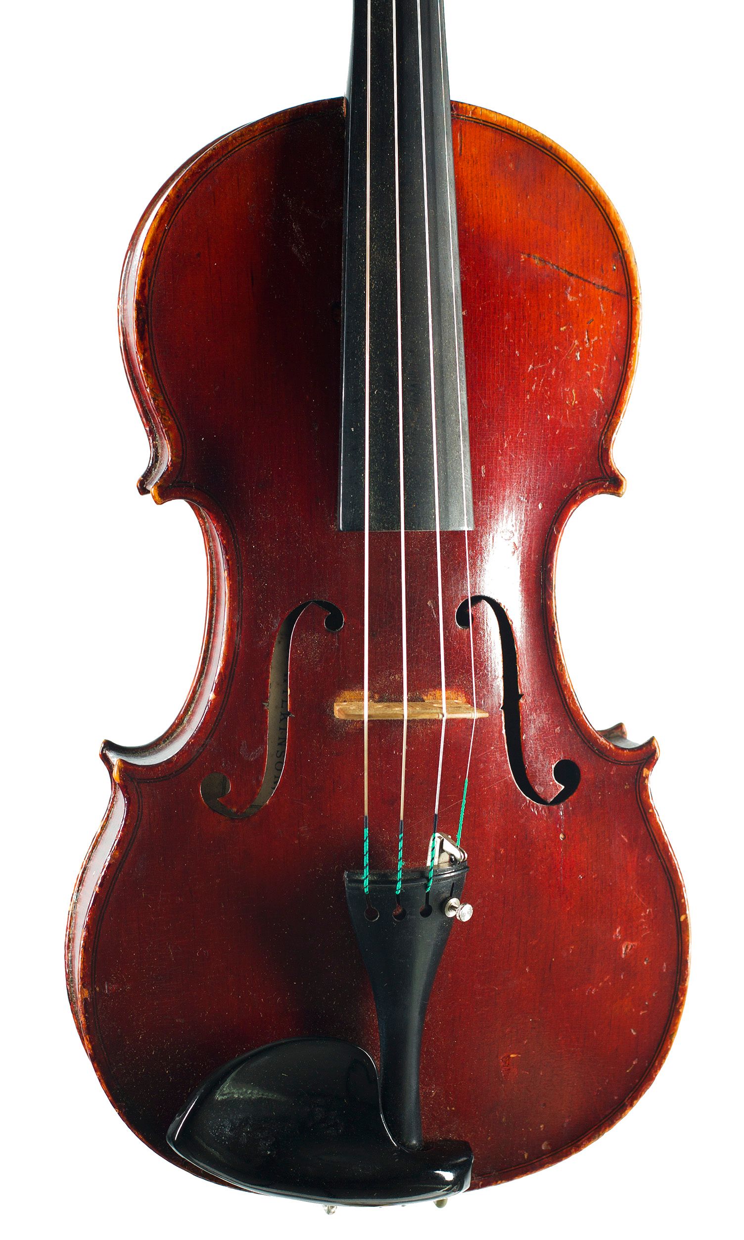Violin by S. B. Wilkinson, Leeds, 1889 — angled view, 10°