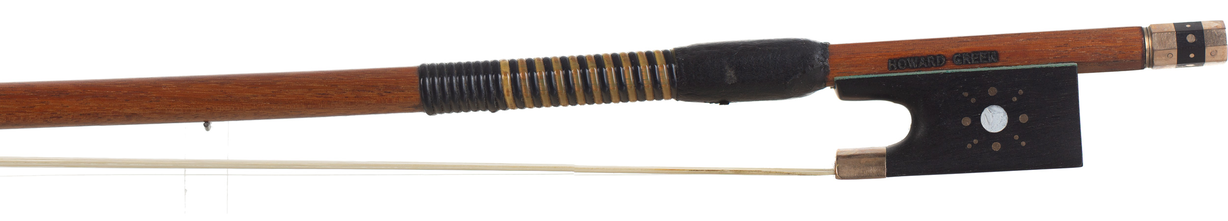 A gold-mounted violin bow by Howard Green, London — frog