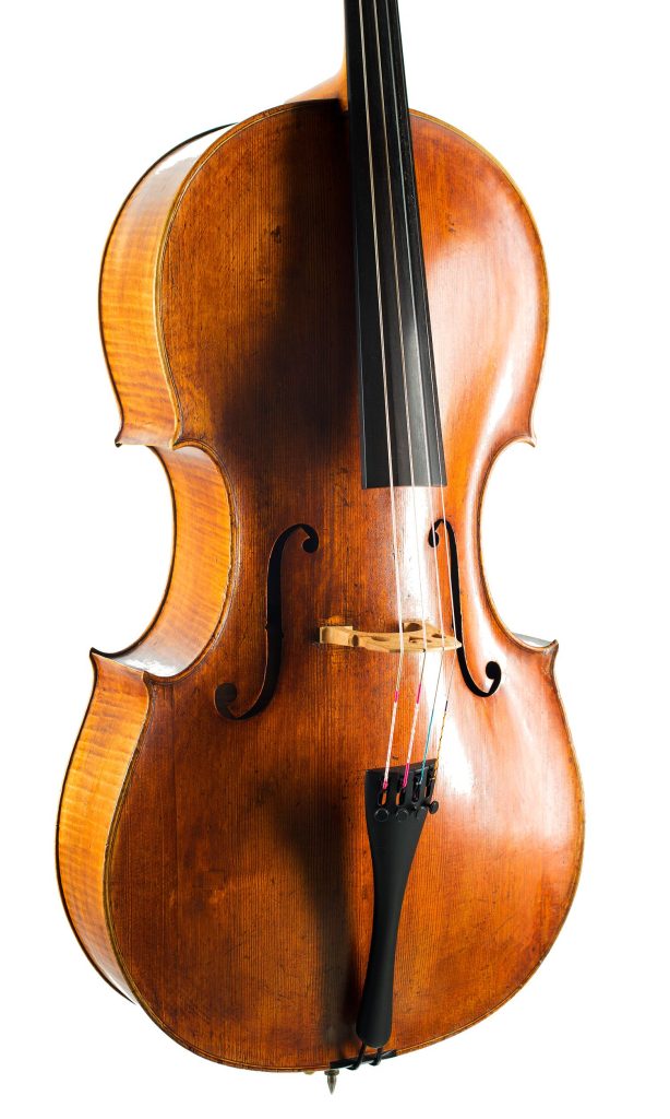 Cello by John Morris, Bath — angled view, 30°