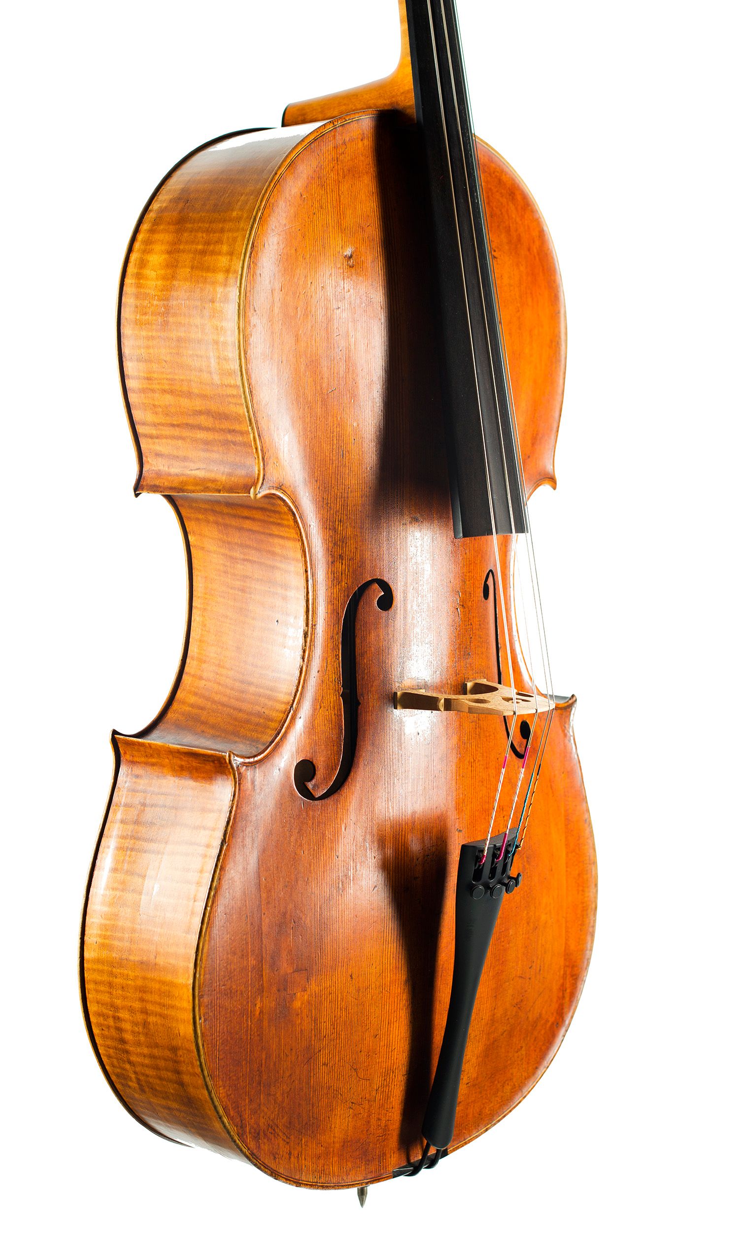 Cello by John Morris, Bath — angled view, 50°