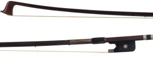 A silver-mounted violin bow by Charles Bazin — head and frog
