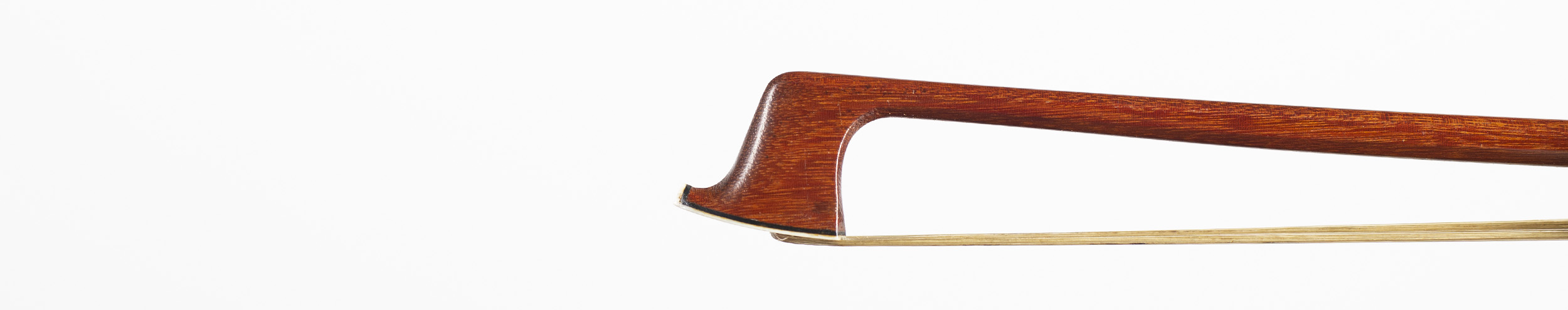 A silver-mounted violin bow by Arthur Thoma — head