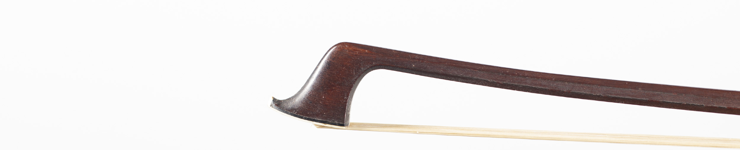 A silver-mounted cello bow by R. Weichold, Dresden, circa 1900 — head
