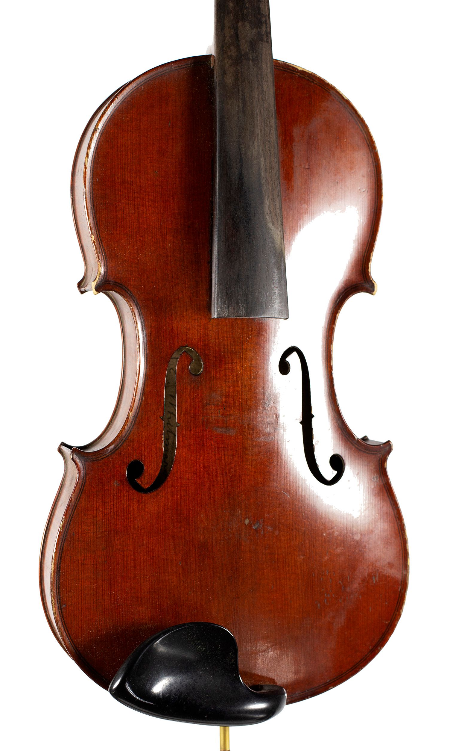 Violin by Emanuel Whitmarsh, London, circa 1880 — angled view, 20°