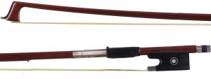A silver-mounted violin bow by Johannes Paulus, Germany — head and frog