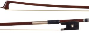 A silver-mounted violin bow by Josef P. Gabriel — head and frog