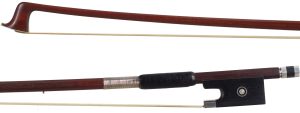 A silver-mounted violin bow by Mathias Thoma — head and frog