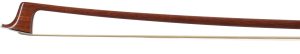 A silver-mounted contemporary violin bow by Andrew McGill, Banbury — head and frog