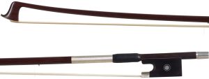 A silver-mounted violin bow by Morizot Freres, Mirecourt — head and frog